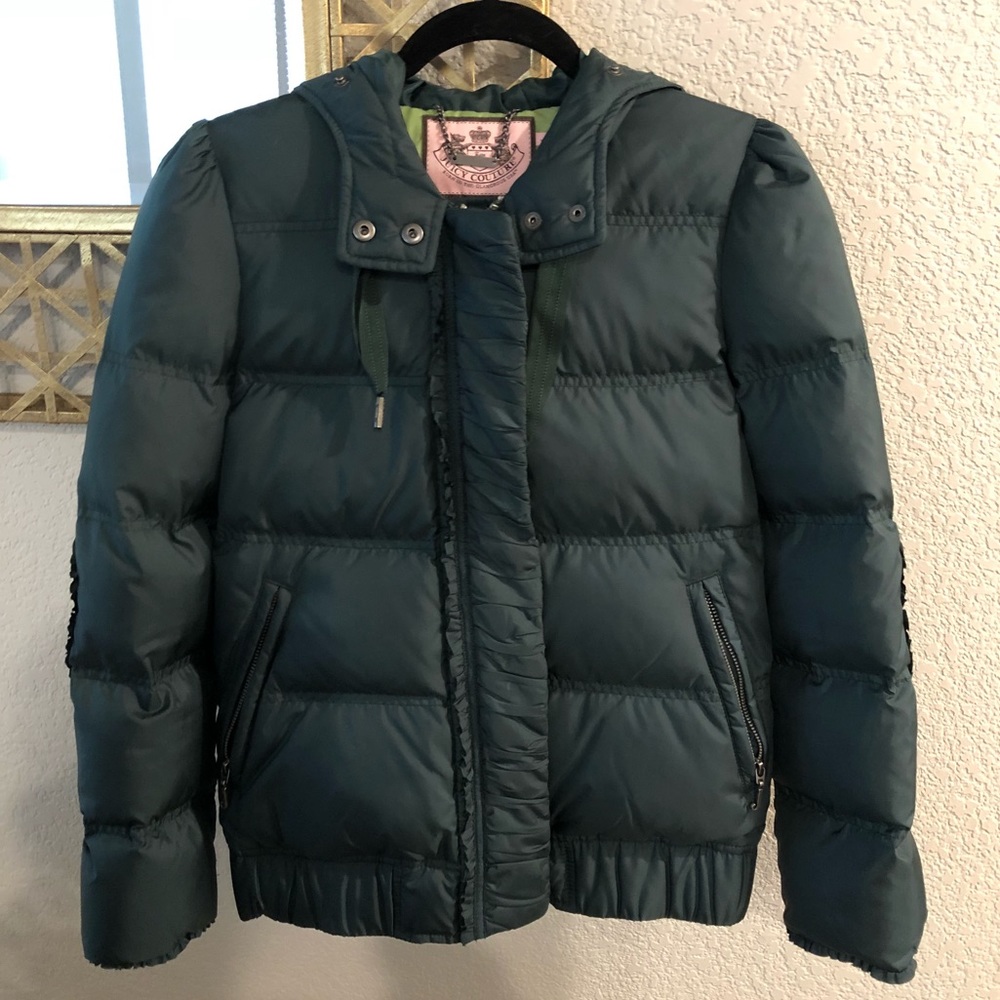 NWT Juicy Couture Puffer Jacket with Ruffles